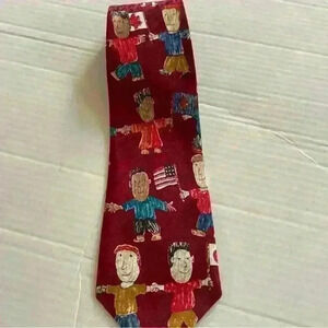 Renaissance Silk Tie Multicultural Pattern